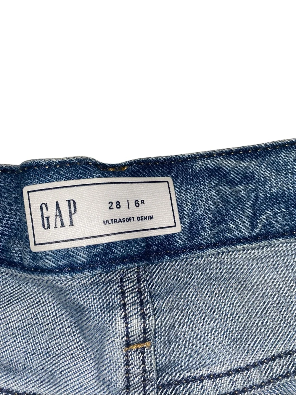 Gap High Rise UltraSoft Relaxed Cutoff Jean Shorts distressed hem basic summer